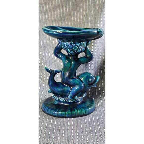 Vintage Holland Mold Cherub Dolphin Mold Soap Dish - Picture 6 of 9